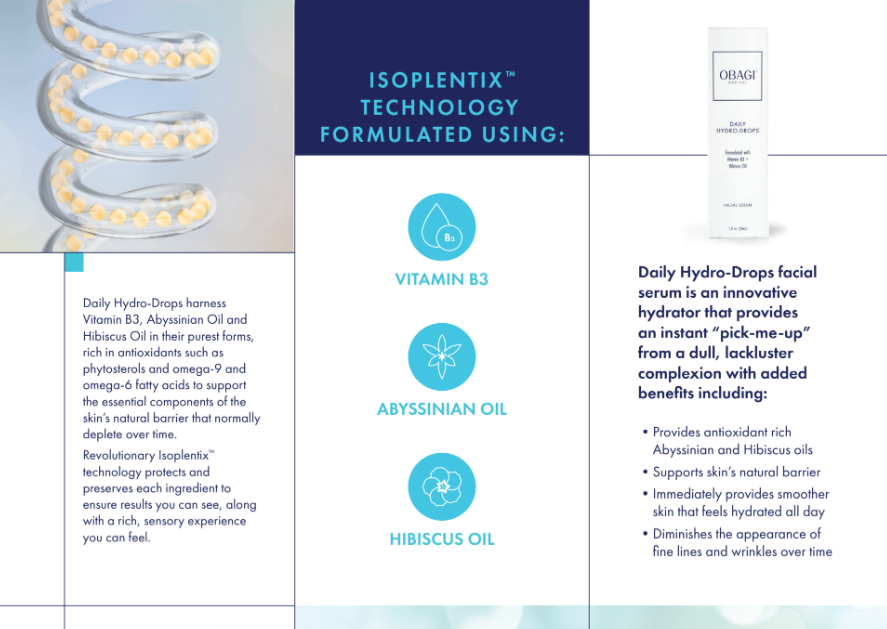 OBAGI Hydro-Drops Brochure