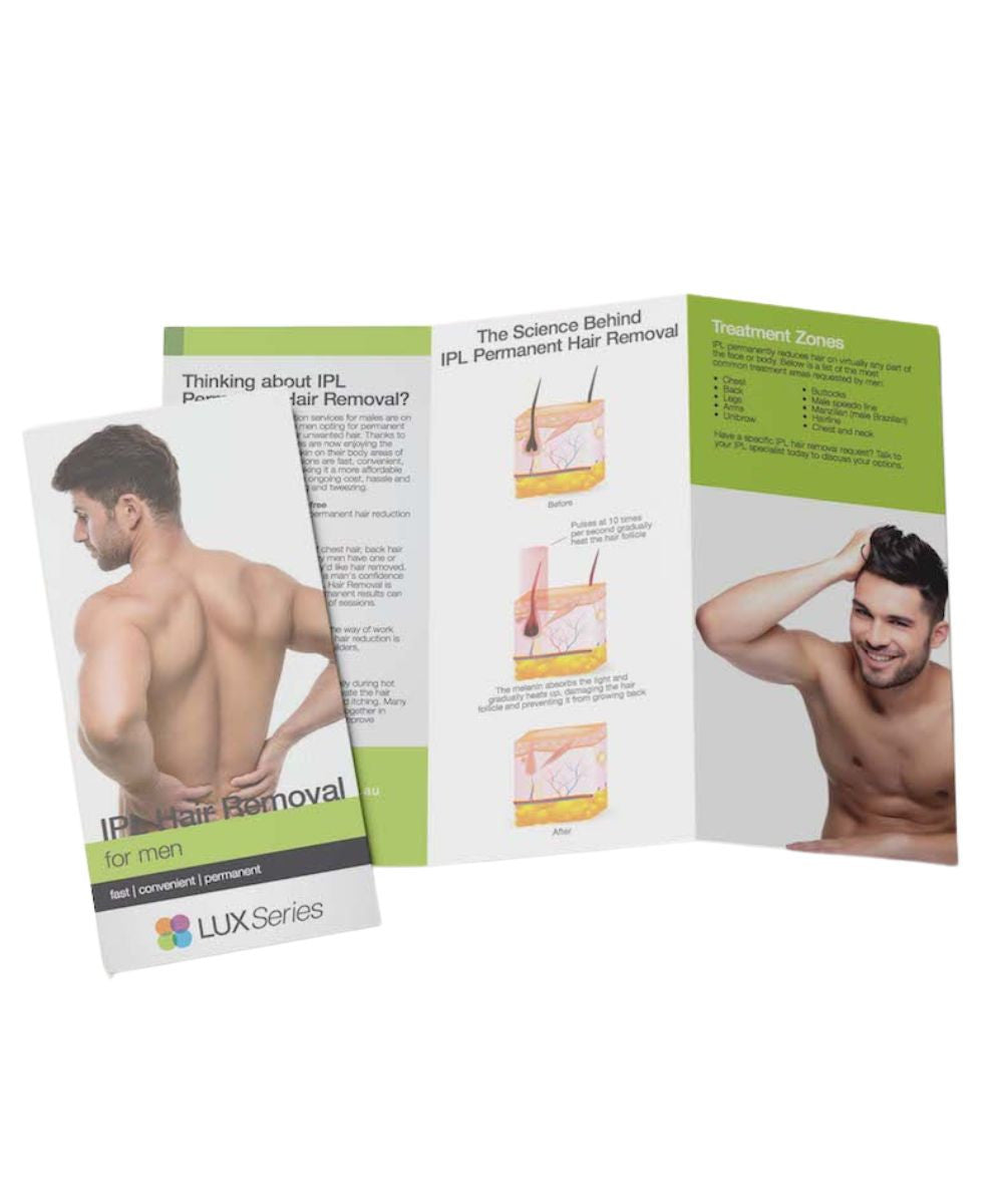 IPL Hair Removal Male Brochure