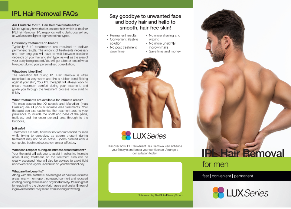 IPL Hair Removal Male Brochure